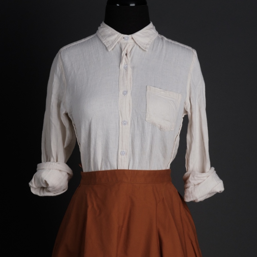 Steven Alan Cotton button front white shirt